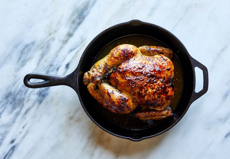 Cast Iron Roast Chicken - Olga's Flavor Factory