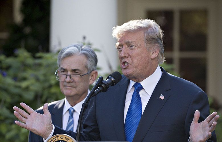 Fed Chairman Jerome Powell and President Donald Trump in 2017. (Bloomberg photo by Andrew Harrer)