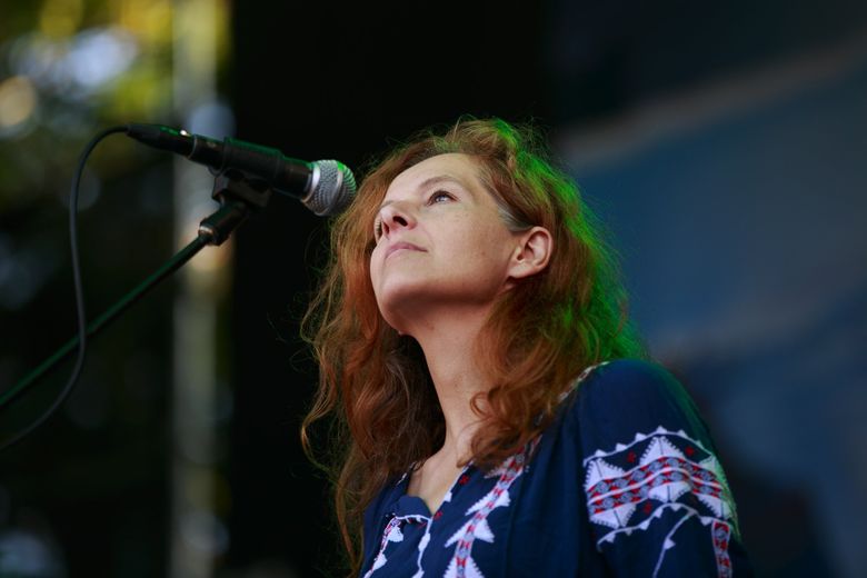 Neko Case, who performed with k.d. lang and Laura Veirs at the Woodland Park Zoo in 2016, comes to the Paramount on Thursday, Nov. 22. (Erika Schultz / The Seattle Times)