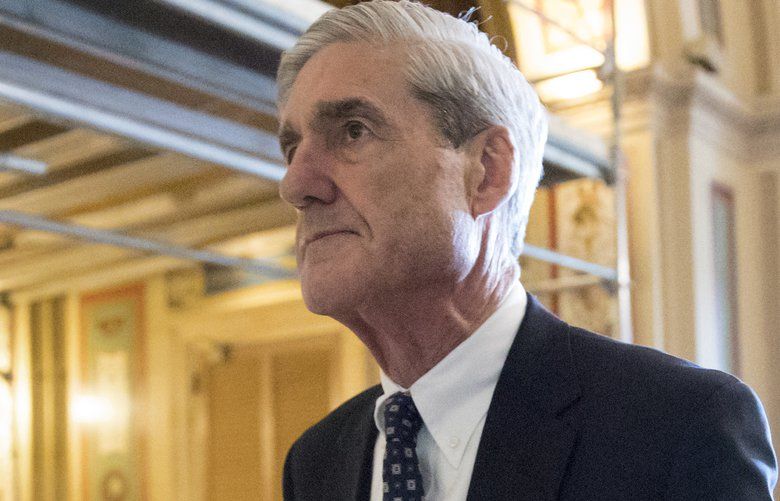 FILE – In this June 21, 2017, file photo, special counsel Robert Mueller departs after a meeting on Capitol Hill in Washington. In the months following Mueller’s May 2017 appointment, the White House pledged its cooperation, believing it the fastest way to end the investigation. The administration produced thousands of documents demanded by the special counsel and made close President Donald Trump aides _ including his legal counsel, chief of staff and press secretary _ available for questioning. (AP Photo/J. Scott Applewhite, File) WX110 WX110