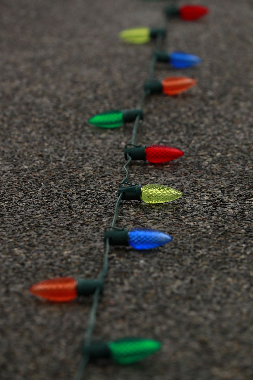 Christmas lights are ready to be installed at a home in Sultan. (Erika Schultz / The Seattle Times)