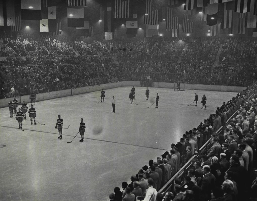 Seattle Center ArenaAt The Opening Of Seattle’s Hockey Season. Thousands of fans watch the Eskimos defeat Victoria in the 1929 season’s first game at the Ice Arena. (Seattle Times archives)