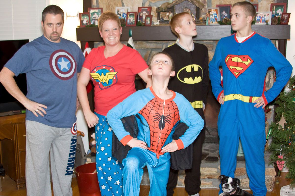 Superhero matching best sale family pajamas