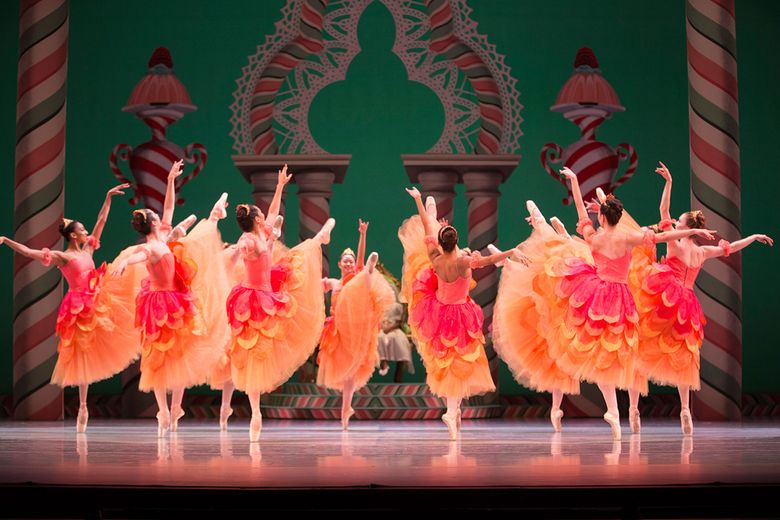 Company dancers perform the Waltz of the Flowers. (Angela Sterling)