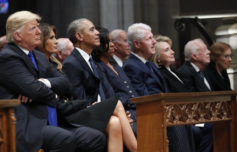 Trump Odd Man Out As Presidents Assemble For Bush Funeral 