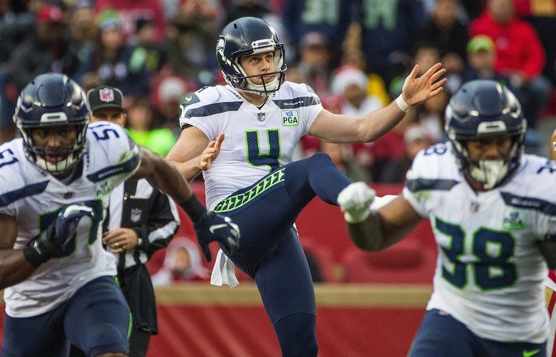 Seattle Seahawks punter Michael Dickson kicks a ball before the NFL  football team's mock game, Friday, Aug. 4, 2023, in Seattle. (AP  Photo/Lindsey Wasson Stock Photo - Alamy