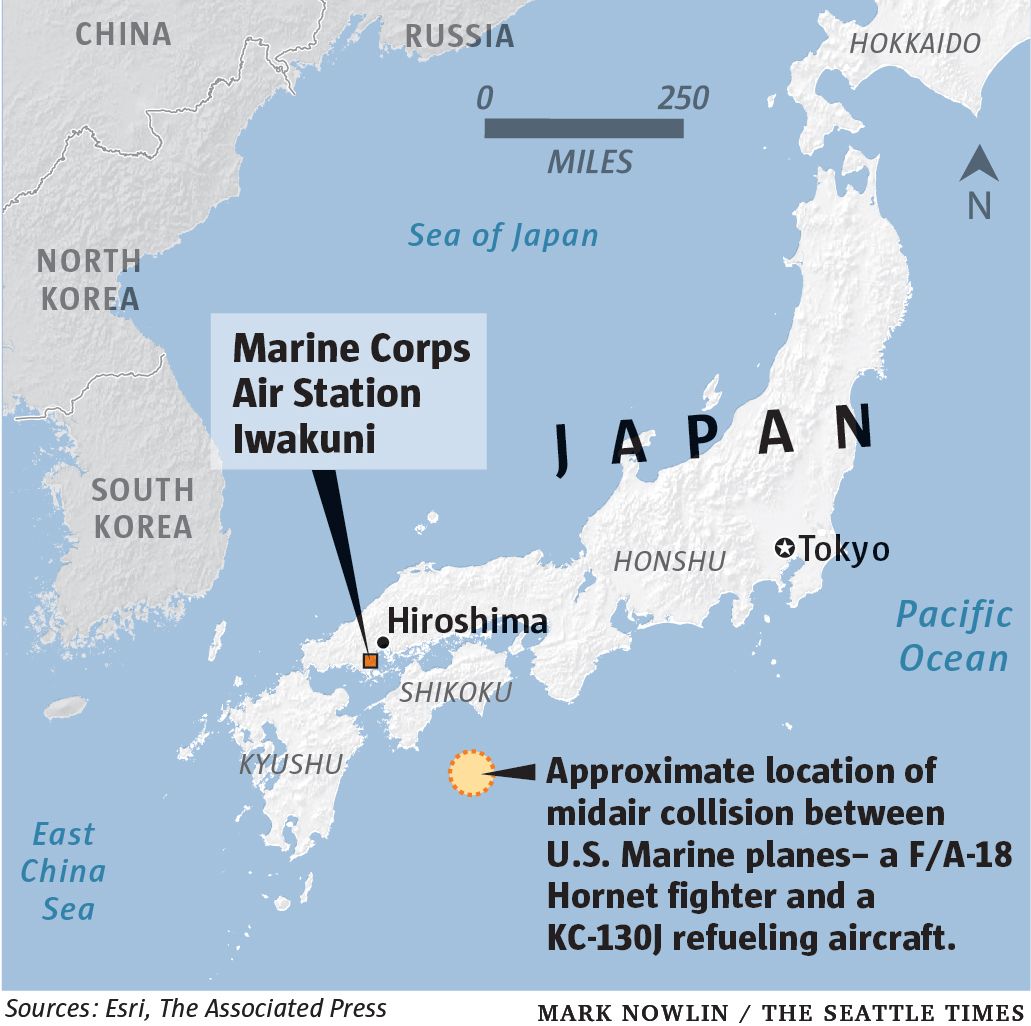 US Marines ID dead crew member in Japan warplanes crash The