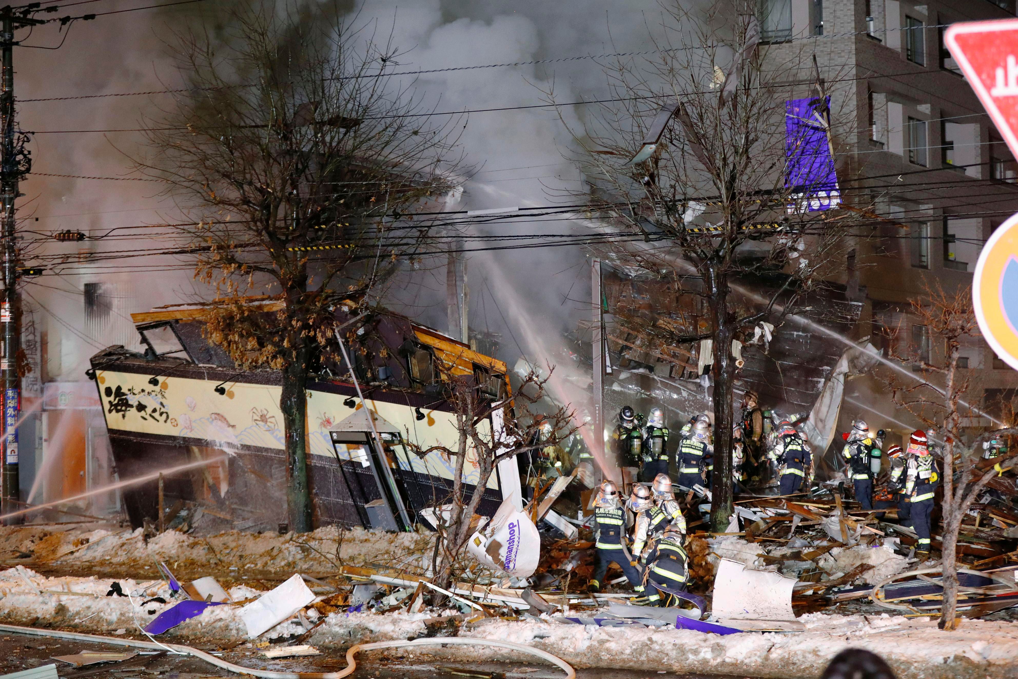Suspected gas explosion destroys eatery in Japan, hurts 42 | The