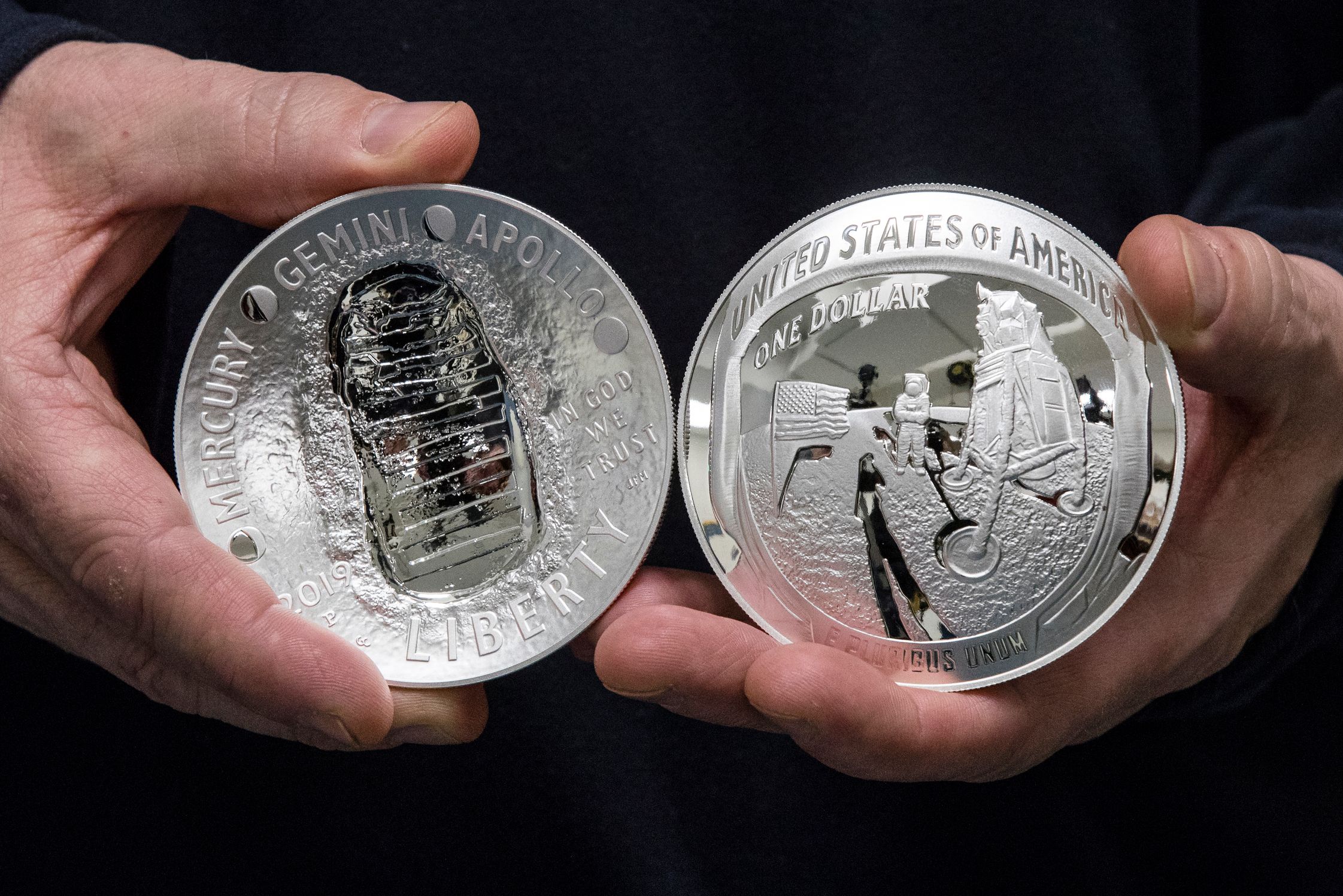 Mint launches commemorative coins marking moon landing The