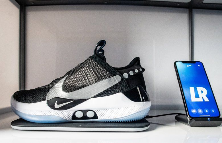 Nike has found a new another to capture information about its customers: through their shoes. Shown here is Nike Adapt.