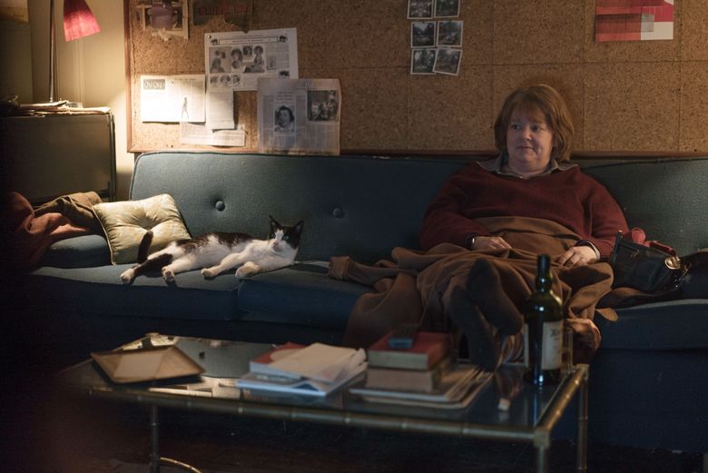 In “Can You Ever Forgive Me,” Towne the cat more than held his own opposite Melissa McCarthy. (Mary Cybulski/20th Century Fox via The New York Times)