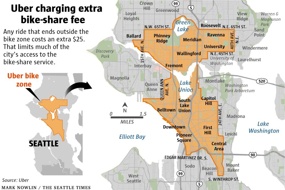 Uber bike store service zone