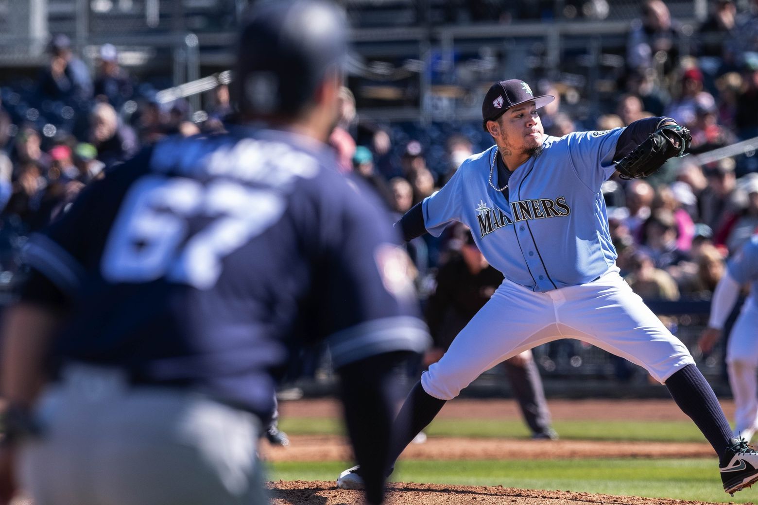 Ryon Healy Game Used Light Blue Spring Training Jersey 2019