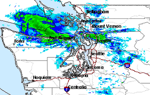 National Weather Service radar from 11:00am shows the incoming snow storm. (National Weather Service)