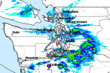 National Weather Service radar from 7:45pm shows the snow storm progressing across the region. (National Weather Service)