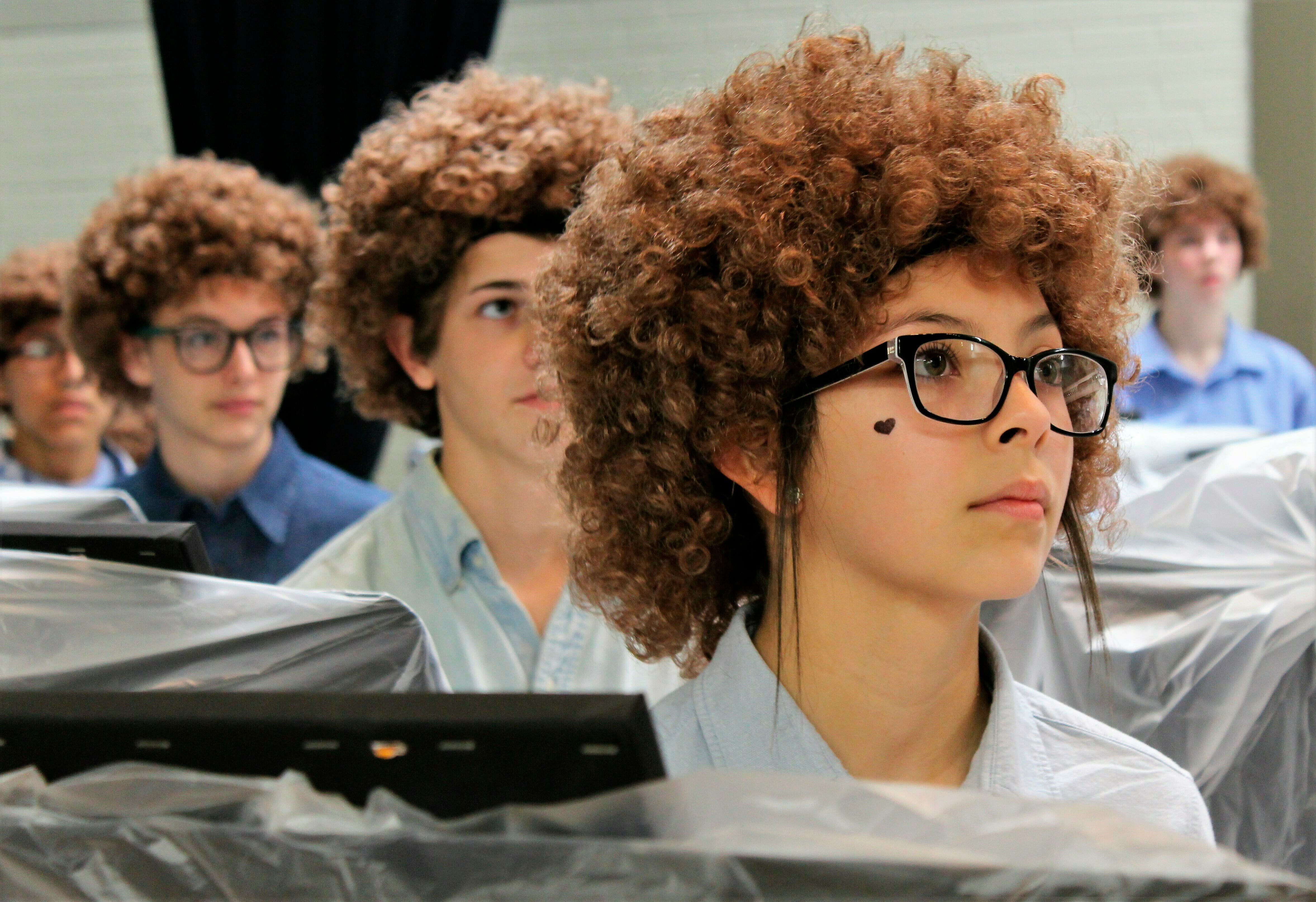 Texas students don wigs in tribute to late painter Bob Ross The