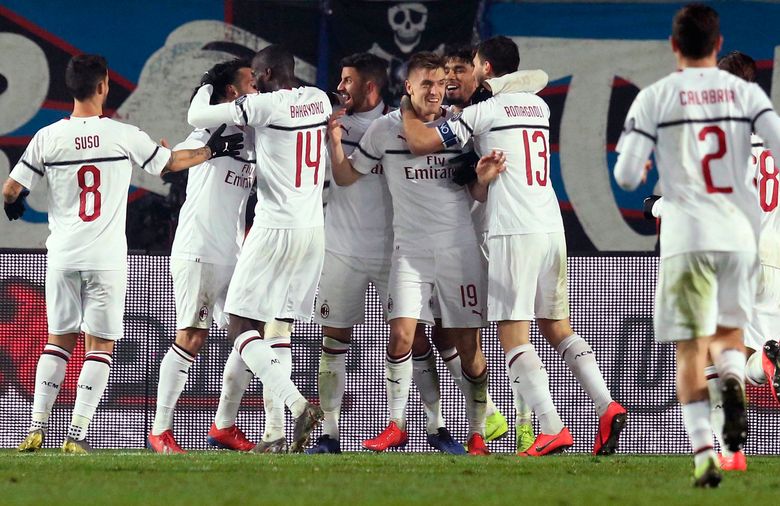 Piatek scores 2 as Milan beats Atalanta 3-1 in Serie A