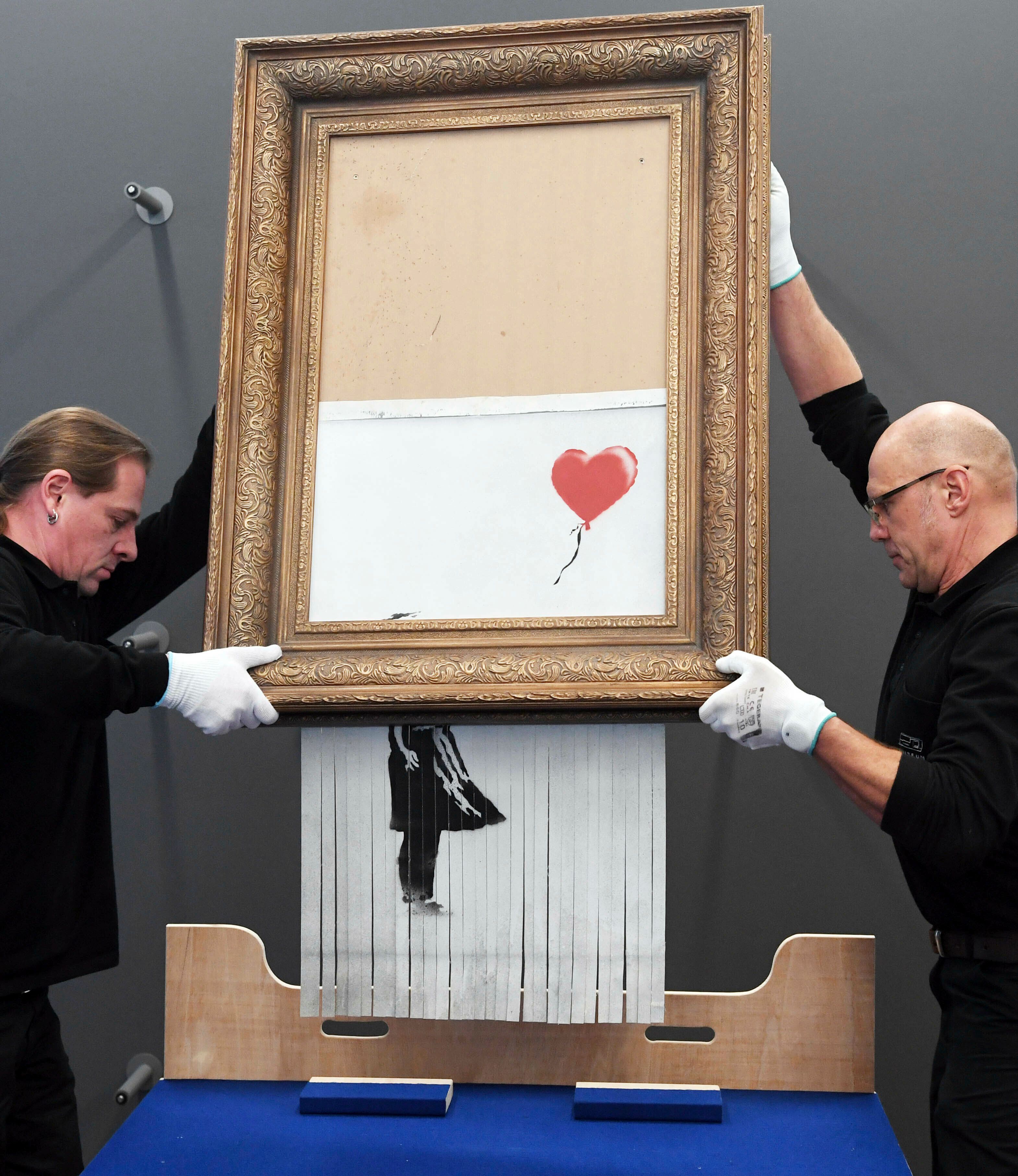 Banksy Painting That Self-destructed Displayed In Germany | The Seattle ...