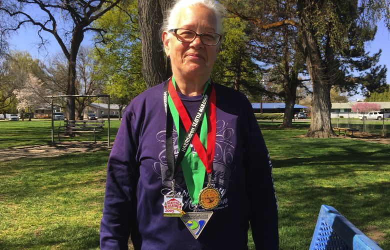 Leigh Ann Harris ran three marathons while she was homeless.  (Scott Greenstone / )