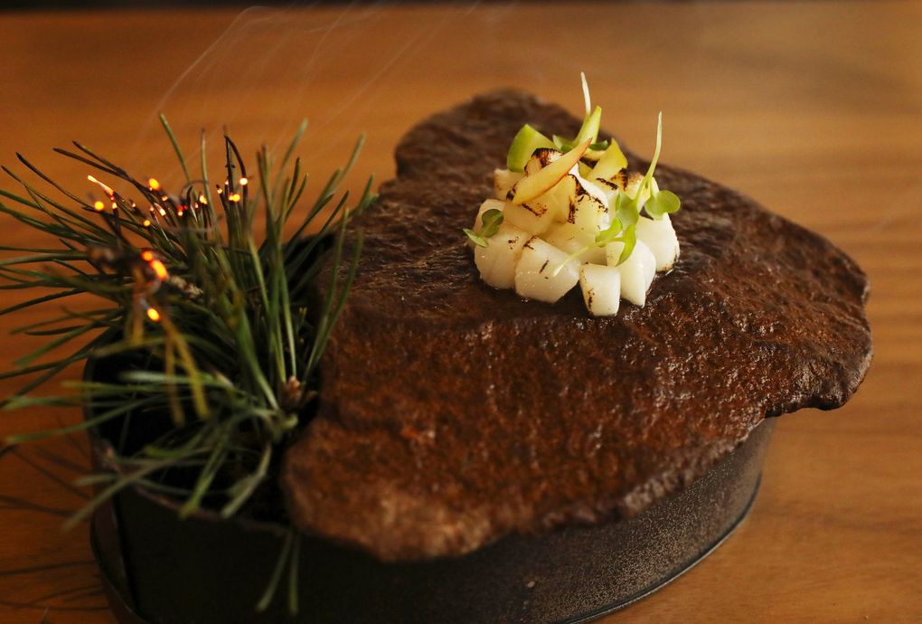 This Kinilaw is made with black cod at Archipelago in Hillman City. (Ken Lambert / The Seattle Times)
