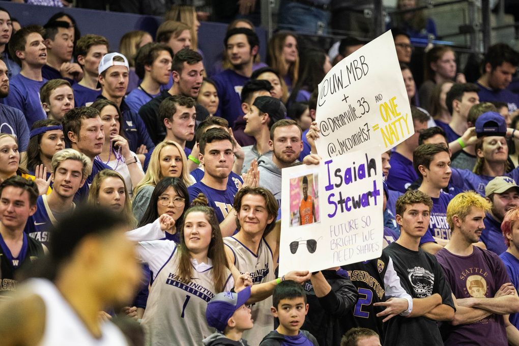 Before Isaiah Stewart committed to UW, Husky fans let him know how much they wanted him in Seattle. (Dean Rutz / The Seattle Times)