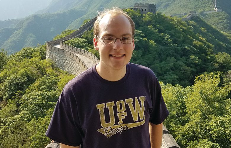 Caleb Huffman at the Great Wall of China. (Courtesy of Caleb Huffman)
