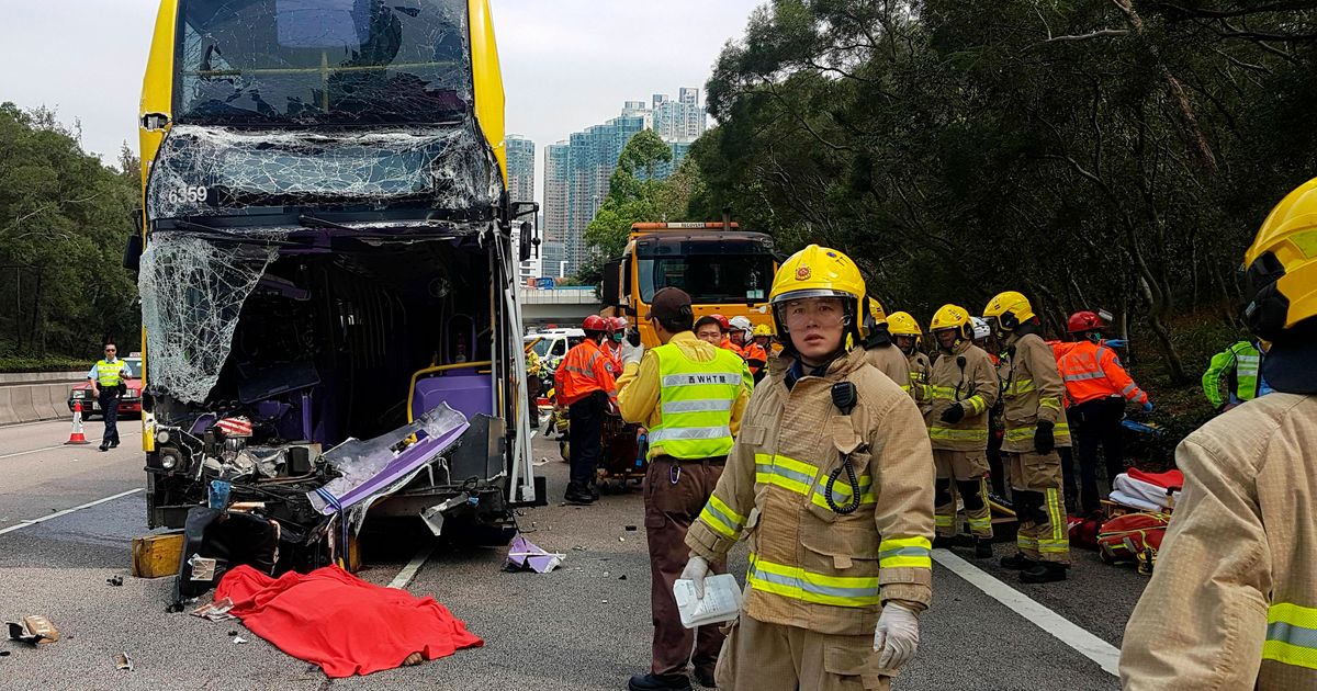 Crash of double-decker bus in Hong Kong kills 2, hurts 16 | The Seattle ...