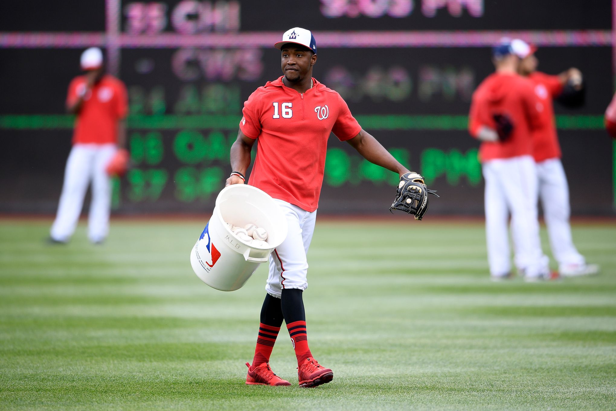 Washington Nationals Anthony Rendon, Juan Soto, Victor Robles