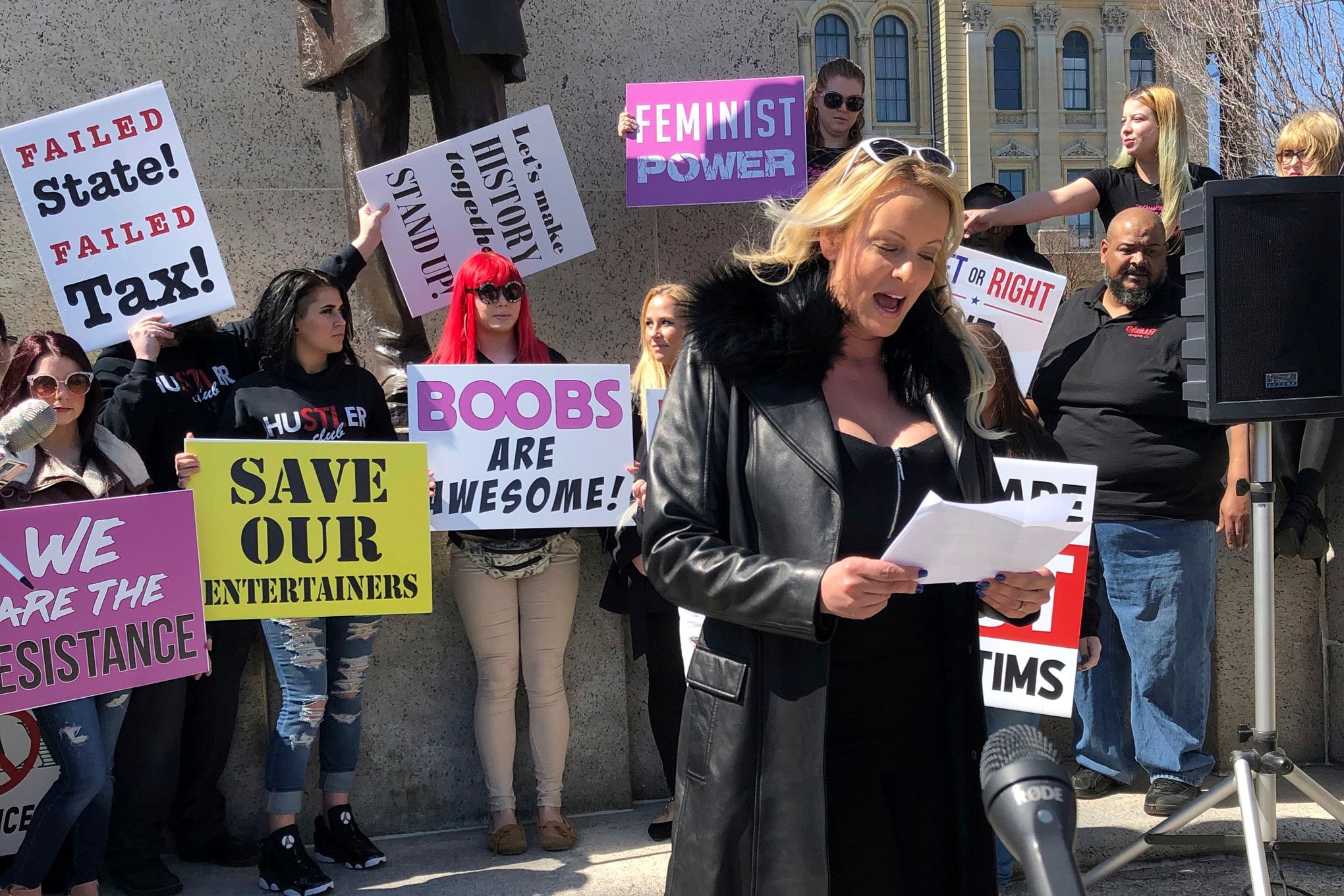 Stormy Daniels protests Illinois tax on strip clubs | The Seattle Times