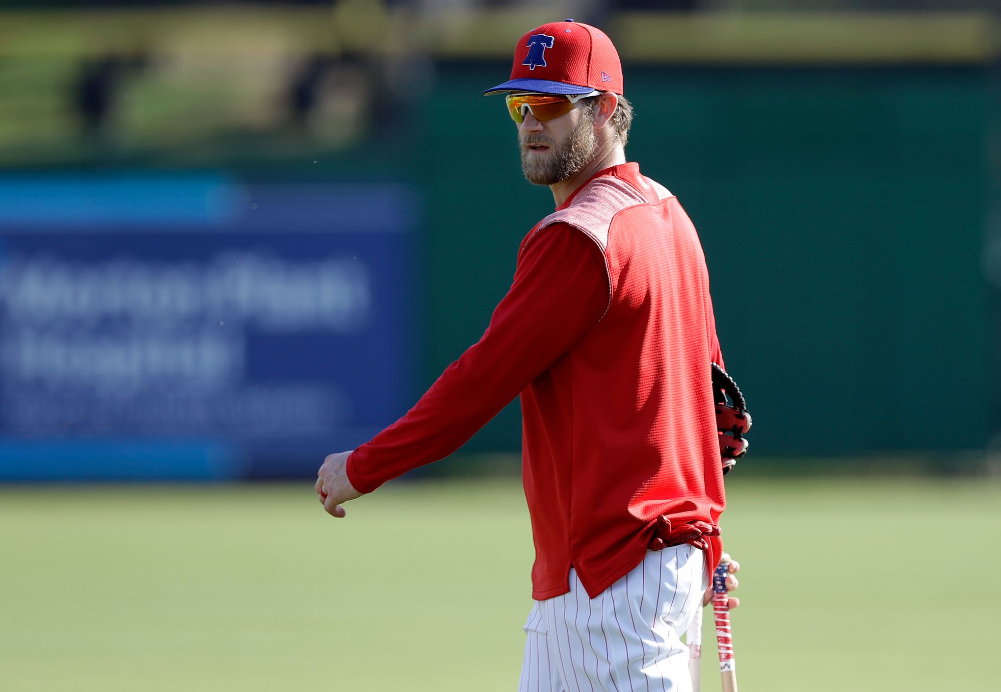 2019 Bryce Harper Game-Used Spring Training Jersey - Phillies Debut