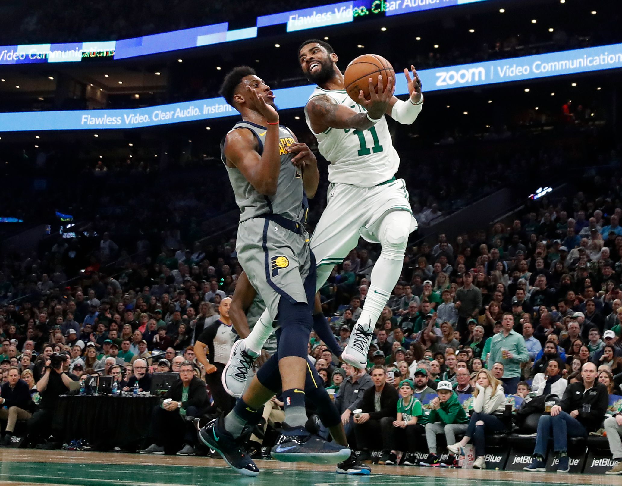 Irving s late layup lifts Celtics over Pacers 114 112 The