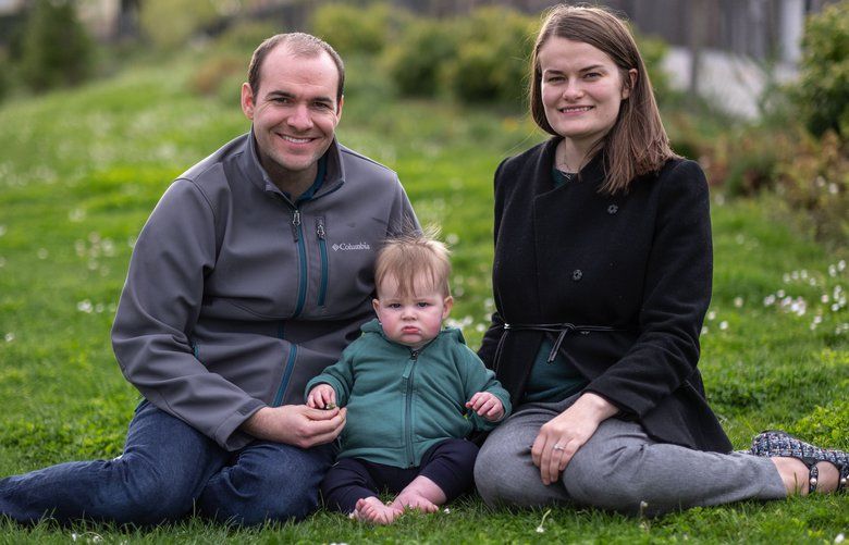 Amanda and Alex Lacomb are in their early 30s. She’s an IT supervisor, and he works for Boeing, so they have bright futures. Their annual income exceeds $100,000 a year. They are also new parents with a newborn (James, 9 months) and a mortgage on a condo. Their debts add up to about $315,000. Now they’re trying to figure out how to manage their debt, save for the future and sort out a lot of competing priorities.  Photographed Tuesday, April 9, 2019. 209850