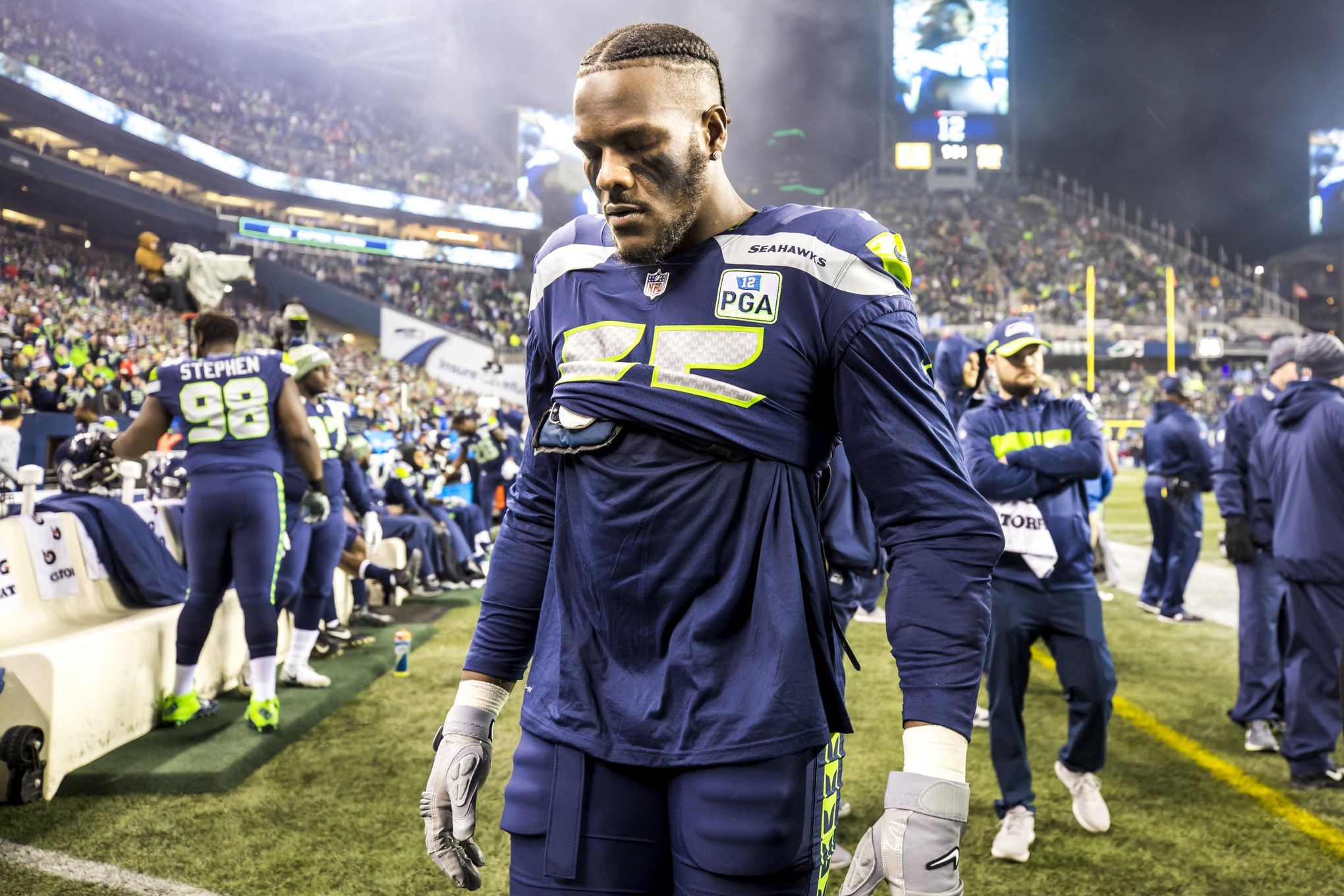 How much time former Seahawks, current Chiefs DE Frank Clark is