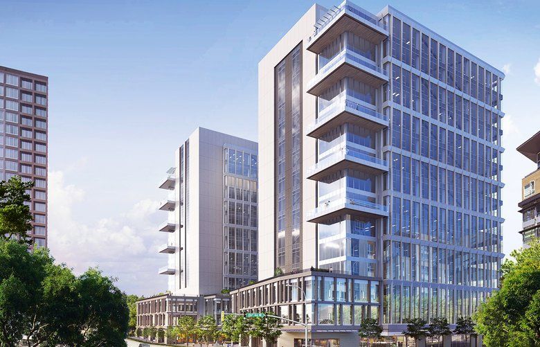 Amazon has signed a long-term lease at the Binary Towers project in Bellevue, scheduled to open in 2022.