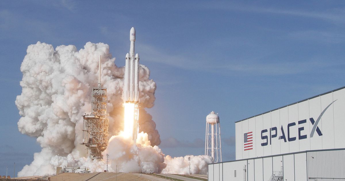 SpaceX’s Falcon Heavy launches its first satellite into a rapidly