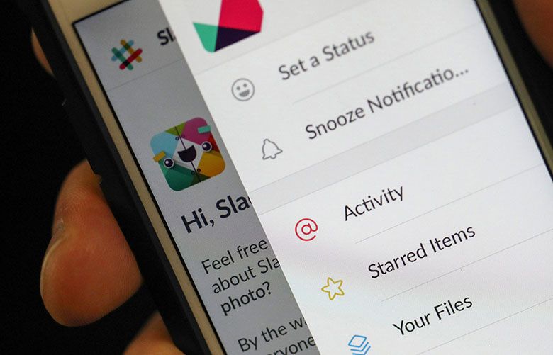 Slack on phone 2019 (Bloomberg)
