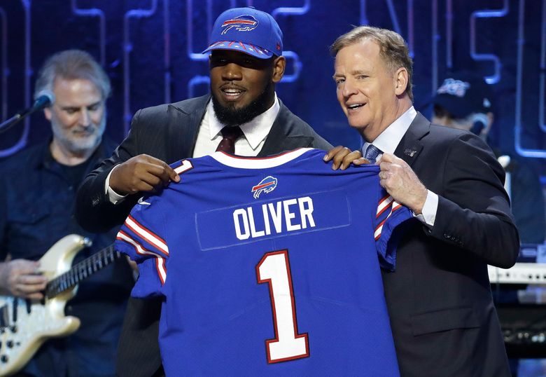 January 4, 2020: Buffalo Bills defensive tackle Ed Oliver (91) prior to an  NFL football playoff game between the Buffalo Bills and the Houston Texans  at NRG Stadium in Houston, TX. The