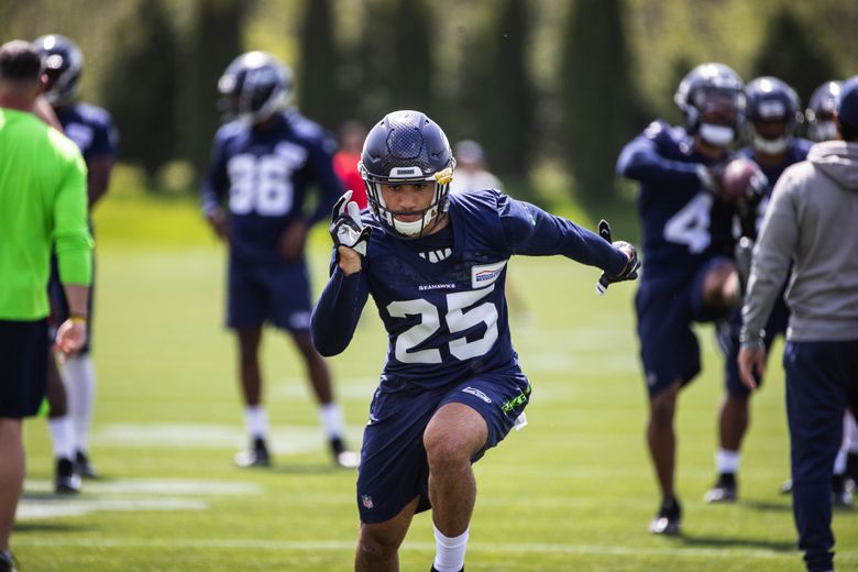 Seahawks Running Back Travis Homer Rookie Minicamp Press Conference 