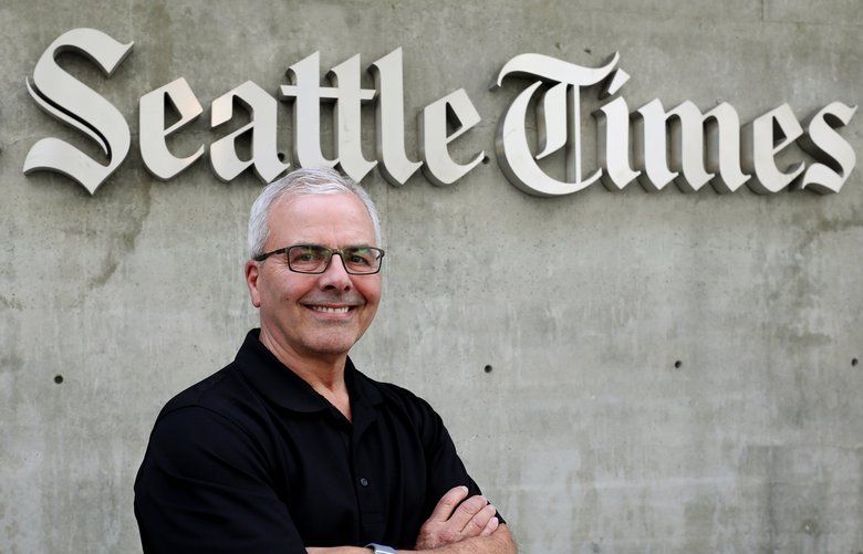 Retiring Seattle Times Executive Editor Don Shelton, Wednesday, May 22, 2019 in Seattle.