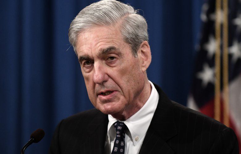 Special counsel Robert Mueller makes a statement about the investigation into Russian interference in the 2016 election at the Justice Department on May 29, 2019 in Washington, D.C. (Olivier Douliery/Abaca Press/TNS)  1325117 1325117