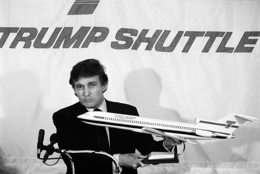 Donald Trump spent $365 million in 1989 to buy a shuttle operation from Eastern Airlines. It never turned a profit. (Don Hogan Charles/The New York Times)