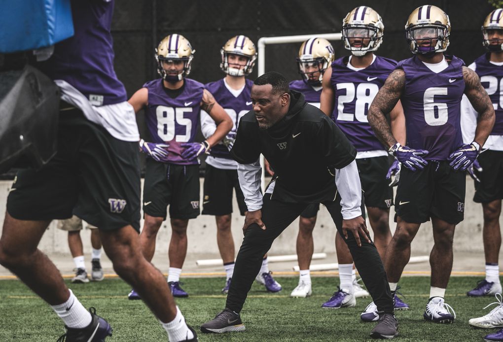 UW wide receivers coach Junior Adams (Courtesy UW)