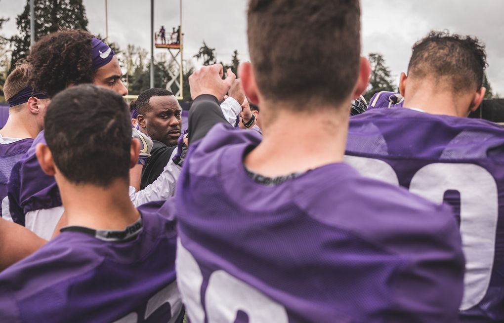 UW wide receivers coach Junior Adams (Courtesy UW)