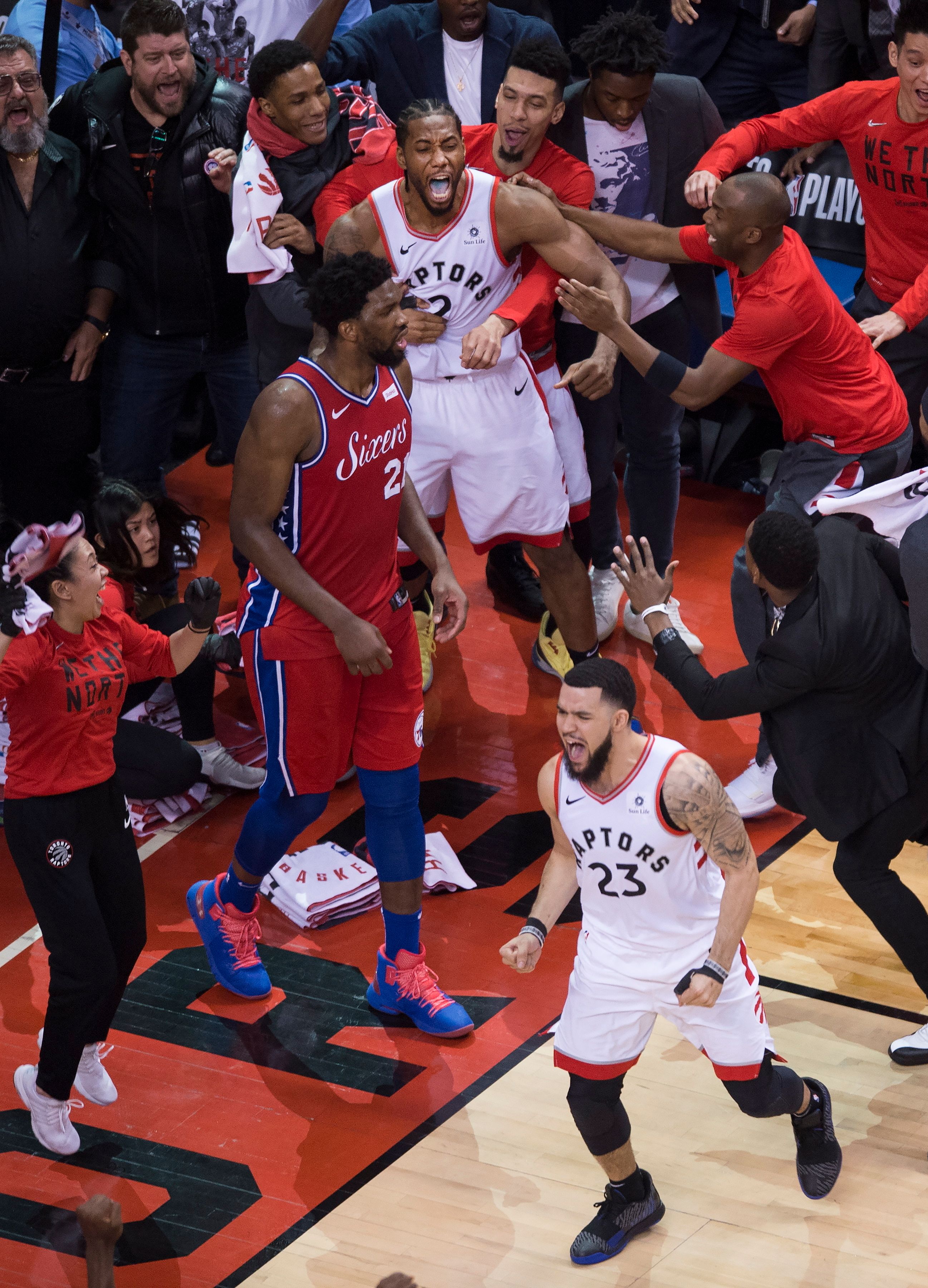 Leonard hits bouncer at buzzer Raptors beat 76ers in Game 7 The Seattle Times