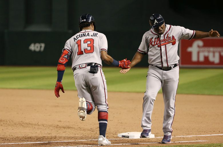 2023 Game Used Baseball - Ronald Acuna Jr. Single vs. Merrill