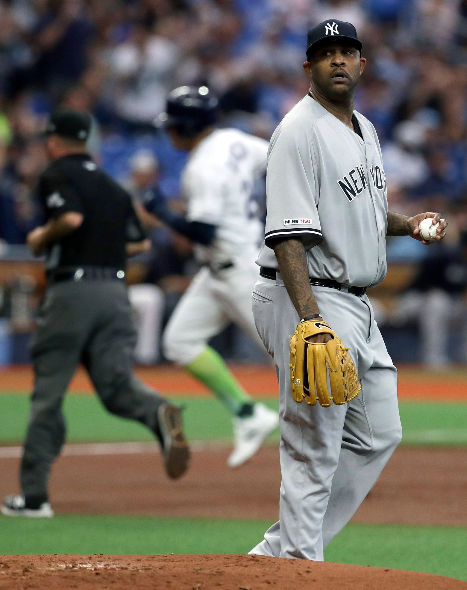 Tempers flare after hit batter as Rays beat Yankees 7-2