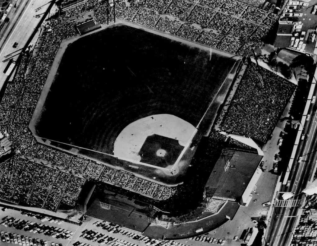Nearly 24,000 fans were on hand to see the Seattle Pilots play the New York Yankees in 1969, the biggest crowd of the season in the small, but intimate Sicks’ Stadium. (Seattle Times archives)