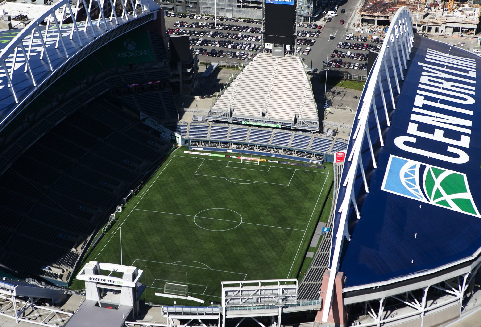 Sounders FC, Seattle Seahawks and First & Goal Inc. unveil new FieldTurf  playing surface inside CenturyLink Field