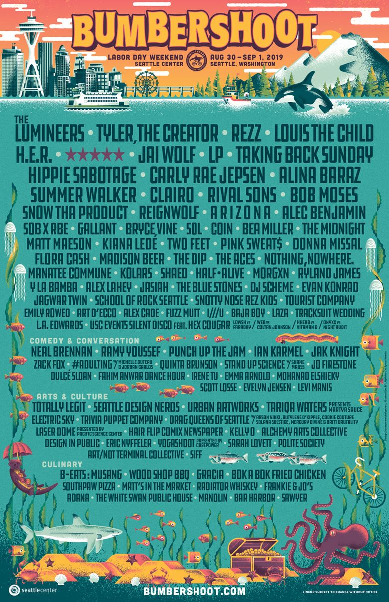 Bumbershoot 2019 poster
