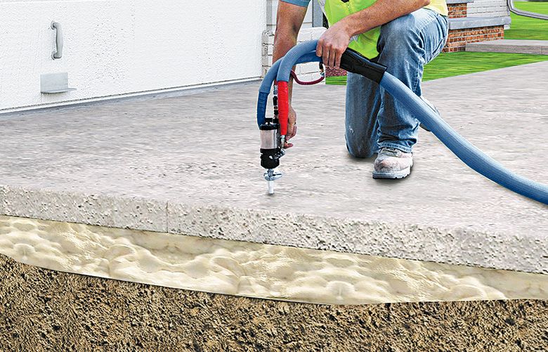 Is Your Concrete Sinking Foam Filling Can Provide A Lift The Seattle Times - Concrete Foam Lifting Diy